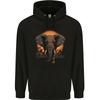 Sunset Tribal Elephant Fantasy hoodie-Casual Pullover Sweatshirt