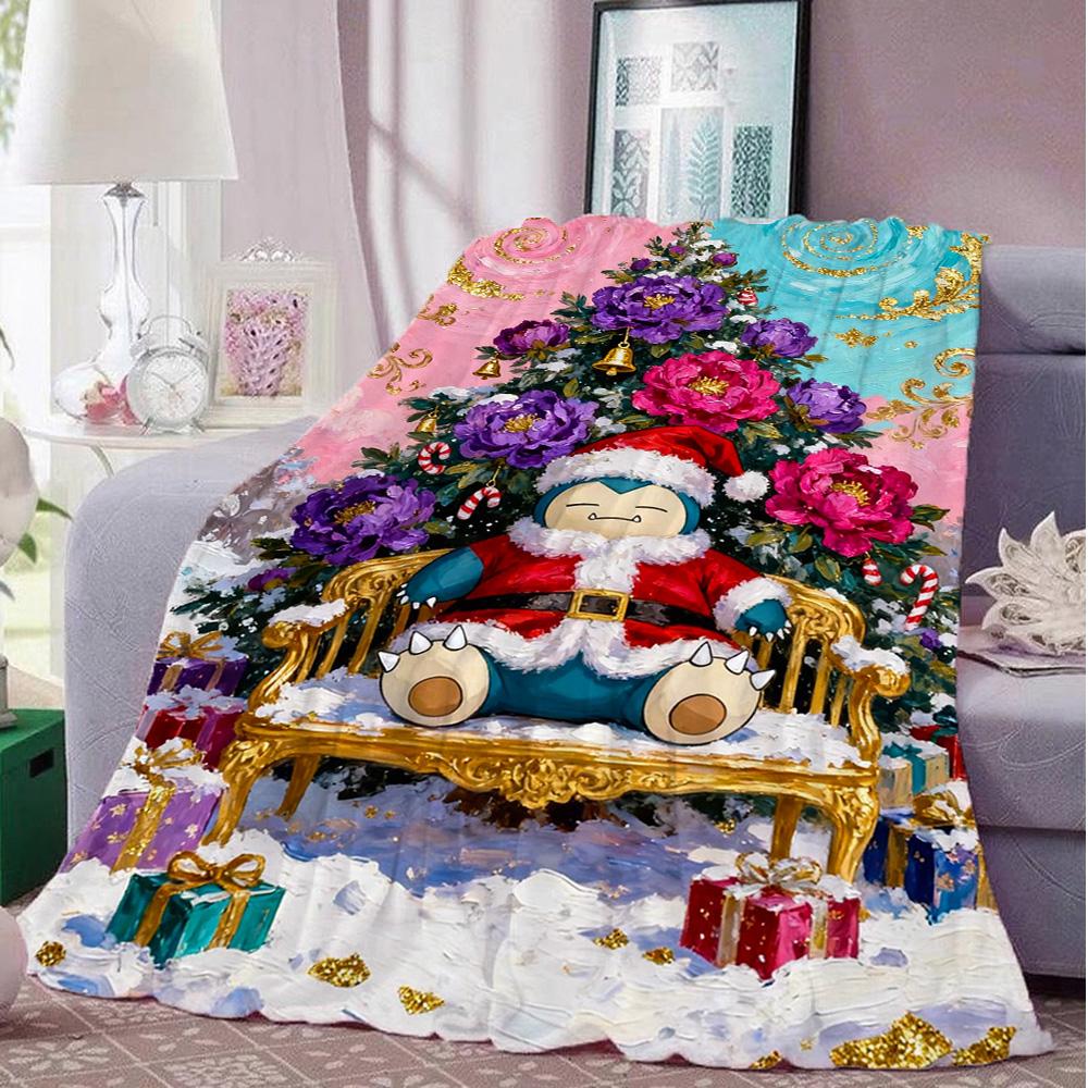 Home and Decoration Cute Fashion New Throw Blankets for Beds/sofa s-snorlax Blanket for Camping Christmas Blanket Best Gifts