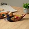 Warm Romantic Room Accent 1 Pair Wedding Ducks Ornament, Hand-Painted Wooden Mandarin Duck Statues, Color Lasting Vivid Statue Garden Bird Statue,