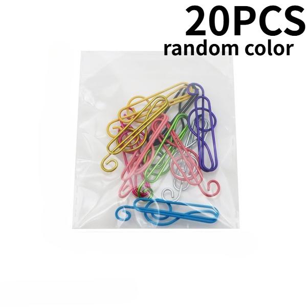 10/20pcs Color Music Note Paper Clip | Assorted Colors, Musical Note Bookmarks for Organizing Documents,Reading folder