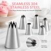 5PCS Seamless Icing Tips 5 Shape Piping Nozzles Premium Frosting Tips  Birthday Cake Party