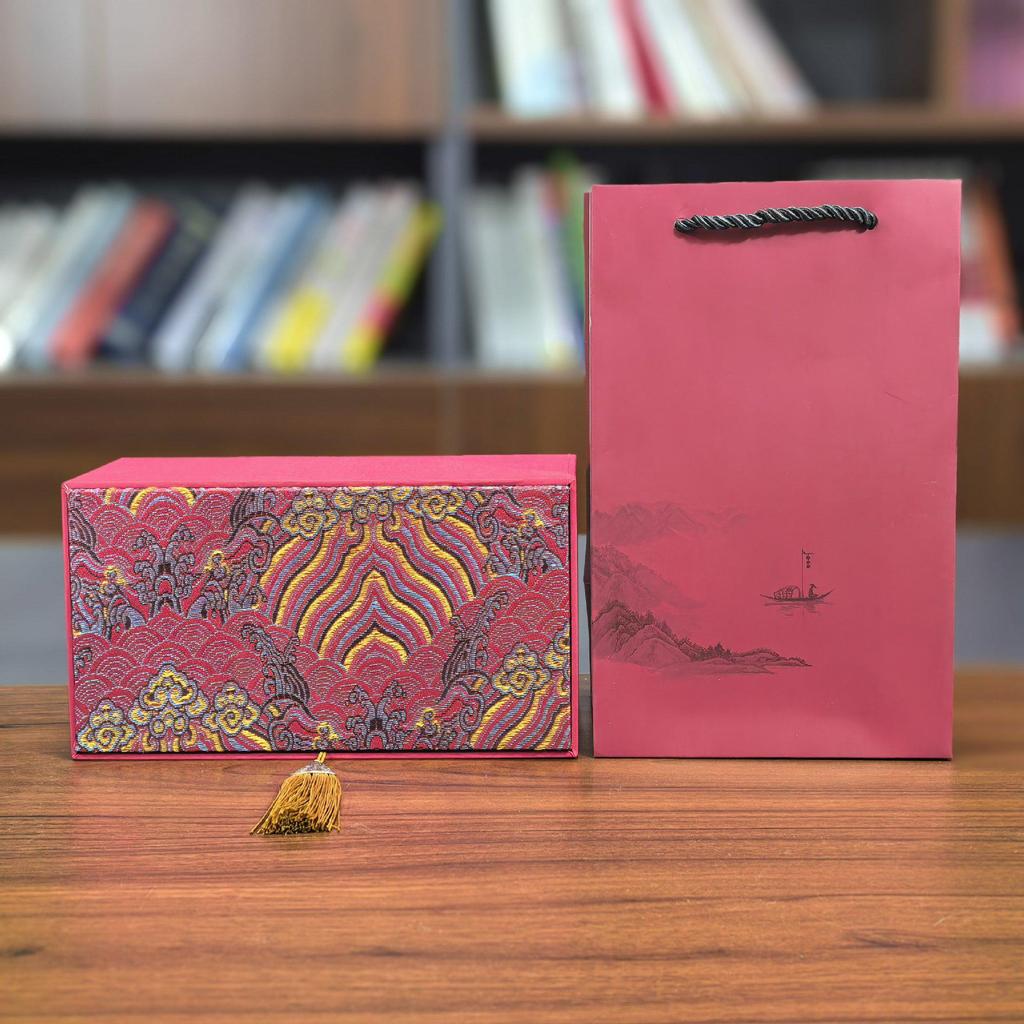 Eastern Awakening Lion & Auspicious Beast Pair Resin Ornament with Red 'Fu' Character and Lucky Bag Base