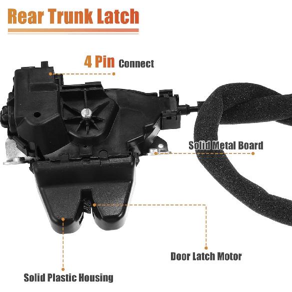 Trunk Latch Lock Actuator 2047500485 for Mercedes-Benz C250 2012-2015;C300 2008-2014 C350 C63 AMG 2008-2015 W204 Rear Deck Lid Latch Motor Tailgate