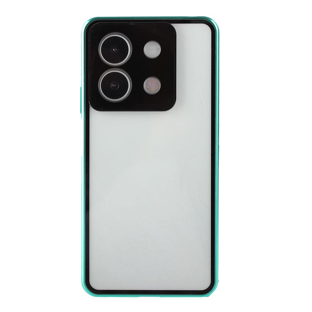 Case for Xiaomi Redmi Note 13 5G, Magnetic Dual Glass, Green