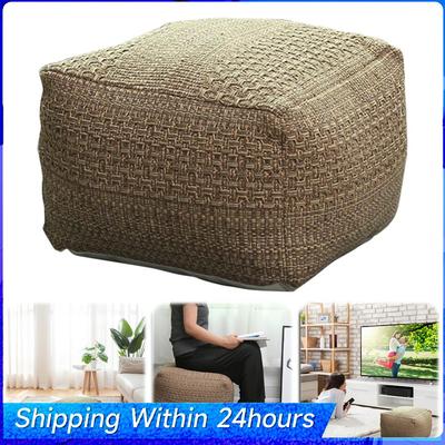 Reposapiés Otomano Estilo Nórdico Reposapiés Suave Cojín Cuadrado Multifuncional para Suelo para Sala de Estar Dormitorio