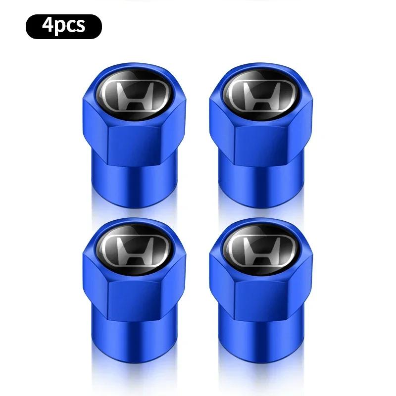 For Honda 3D Styling Car Wheel Tire Valve Caps Stem Caps Decoration for Honda Accord Odyssey Civic CRV Inspire Envix Crider City