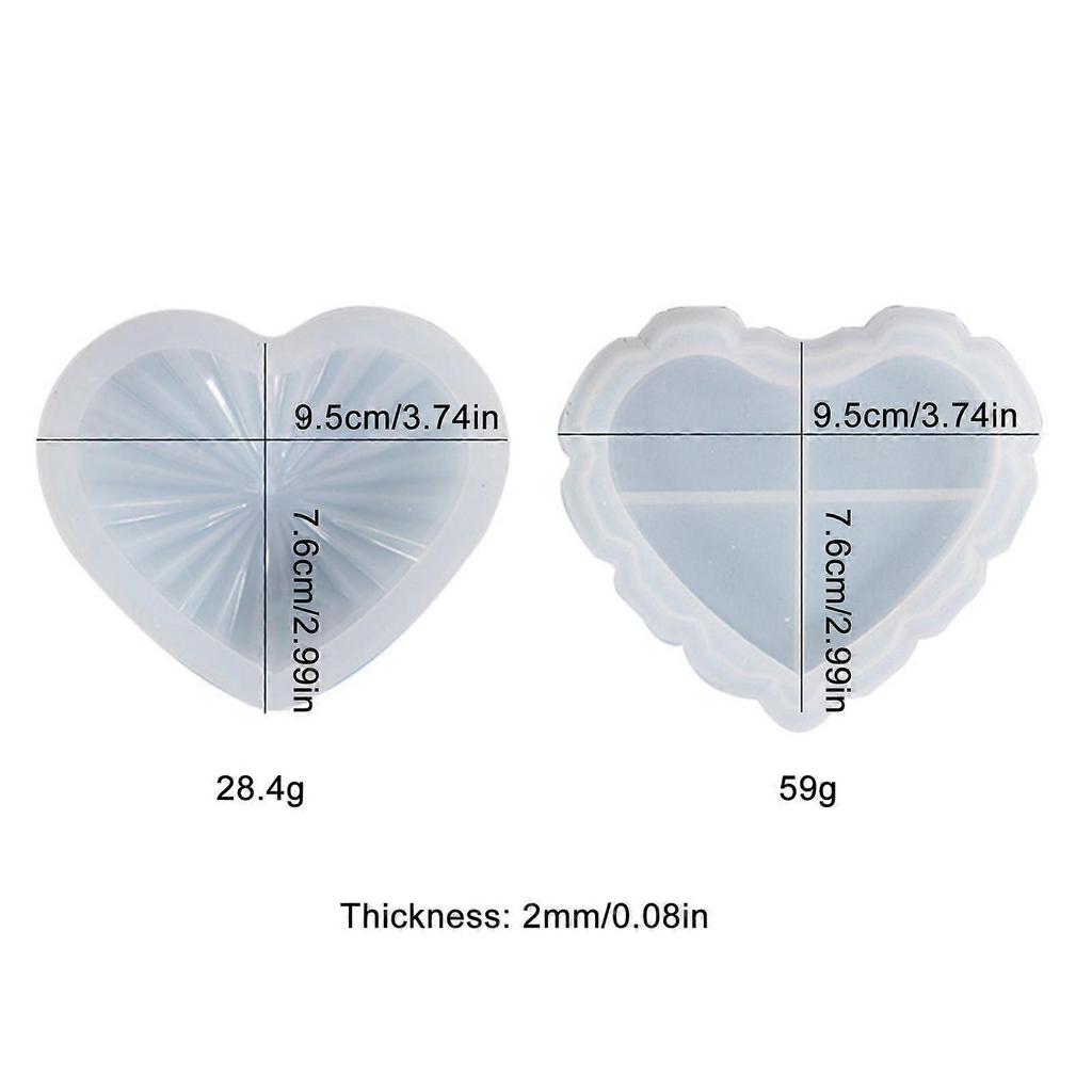 Resin Molds Silicone Ashtray Molds Ashtray Mold Heart Shaped Jewelry Storage Box Mold Resin Casting Epoxy Ashtray Moulds