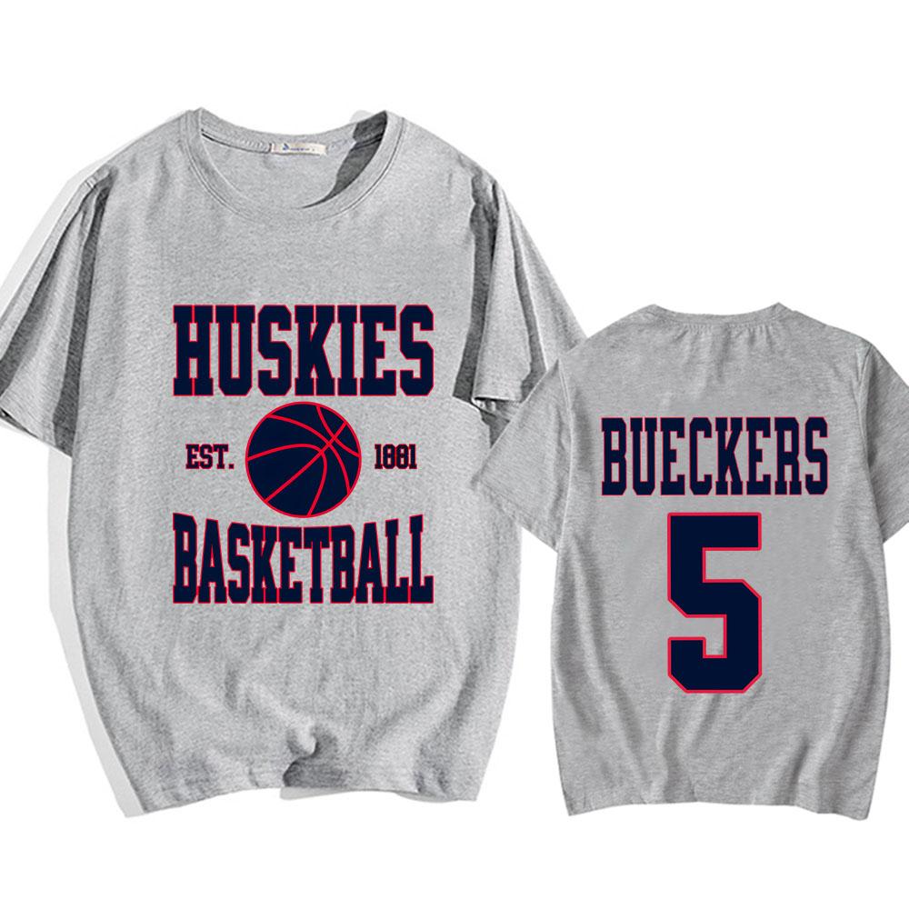 Paige Bueckers Number 5 T-shirts Double Side Graphic Printing Tee-shirt Short Sleeve Cotton Comfortable Tshirts Men/Women Tees