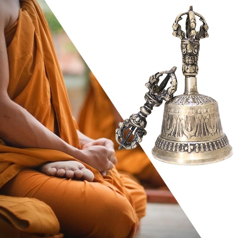 Tibetan Buddhist Meditation Hand Bell Tibetan Buddhist Meditation Bell And Dorje Set Hand Bell Dorje Vajra Bell Meditation Altar