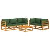 VidaXL Garden Lounge Set with Cushions 6 Pcs, Sofas with Backrest, Furniture Set with Coffee Table Patio Terrace, 3155317