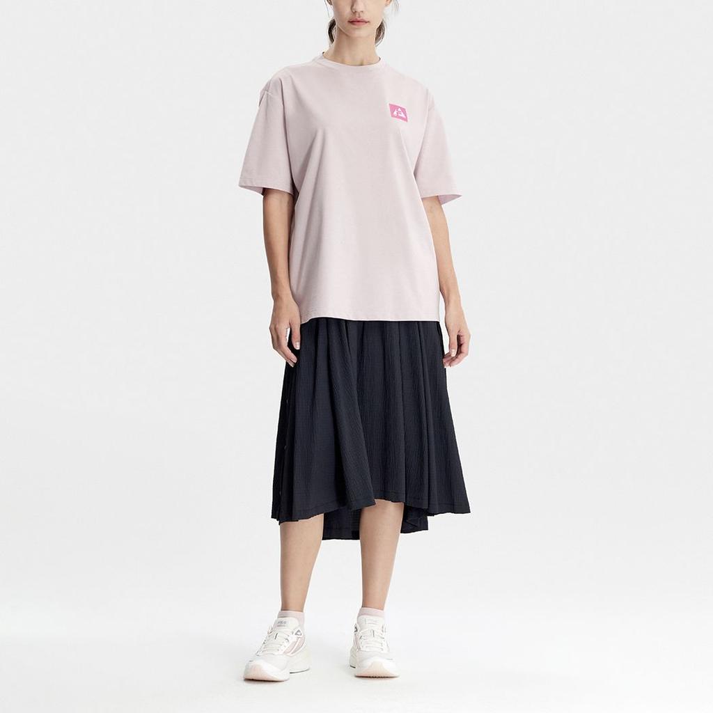 Fila Solid Color Side Button Pleated Skirt Women Skirts Black A11W327302F-BK