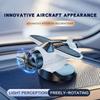 Silent Solar Airplane Car Spinner with Anti-Slip Base Dashboard Ornament