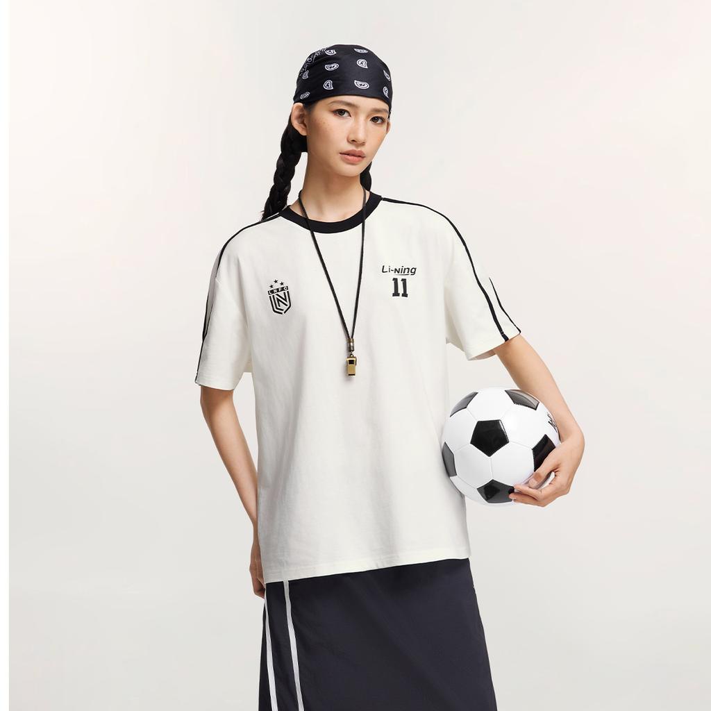 Li Ning Sports Life Collection T Shirt Unisex Ivory AHSV987-1
