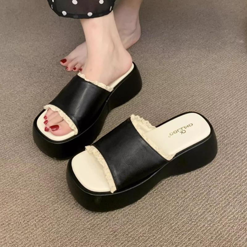 Fashion Flats Platform Women Slippers Casual New Summer Shoes Fashion 2025 Trend Sandals Slingback Woman Flip Flops Beach Slides Zapatos