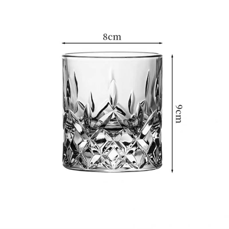300ml Whiskey Glass Cocktail Glass Classical Cup Premium Thick Bottomed Glass Cup Transparent Foreign Wine Glass Party Glassware