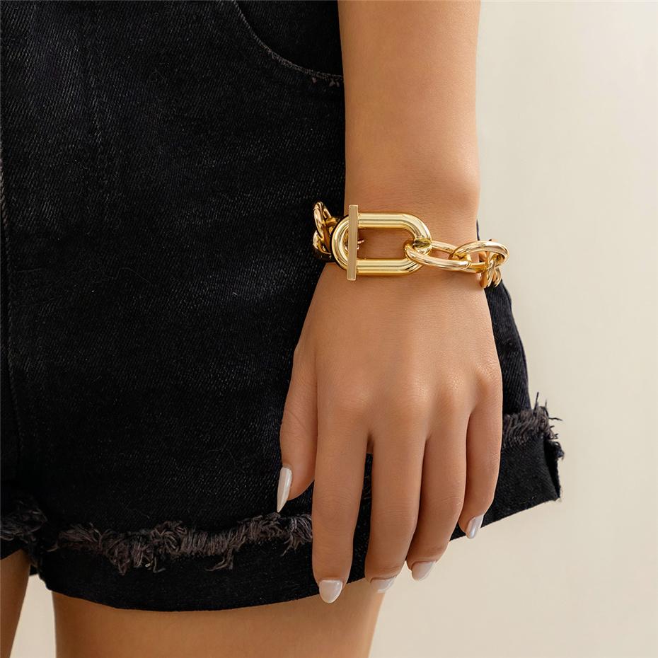 

Ingemark Vintage Punk Heavy Metal Big Chunky Chain Necklace for Women Goth OT Buckle Lock Choker Grunge Jewelry Steampunk Men