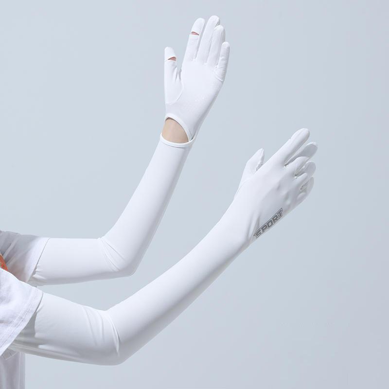 Ice silk sleeves, UV protection, women's summer thin style, extended cool feeling, non-slip and breathable for driving and riding