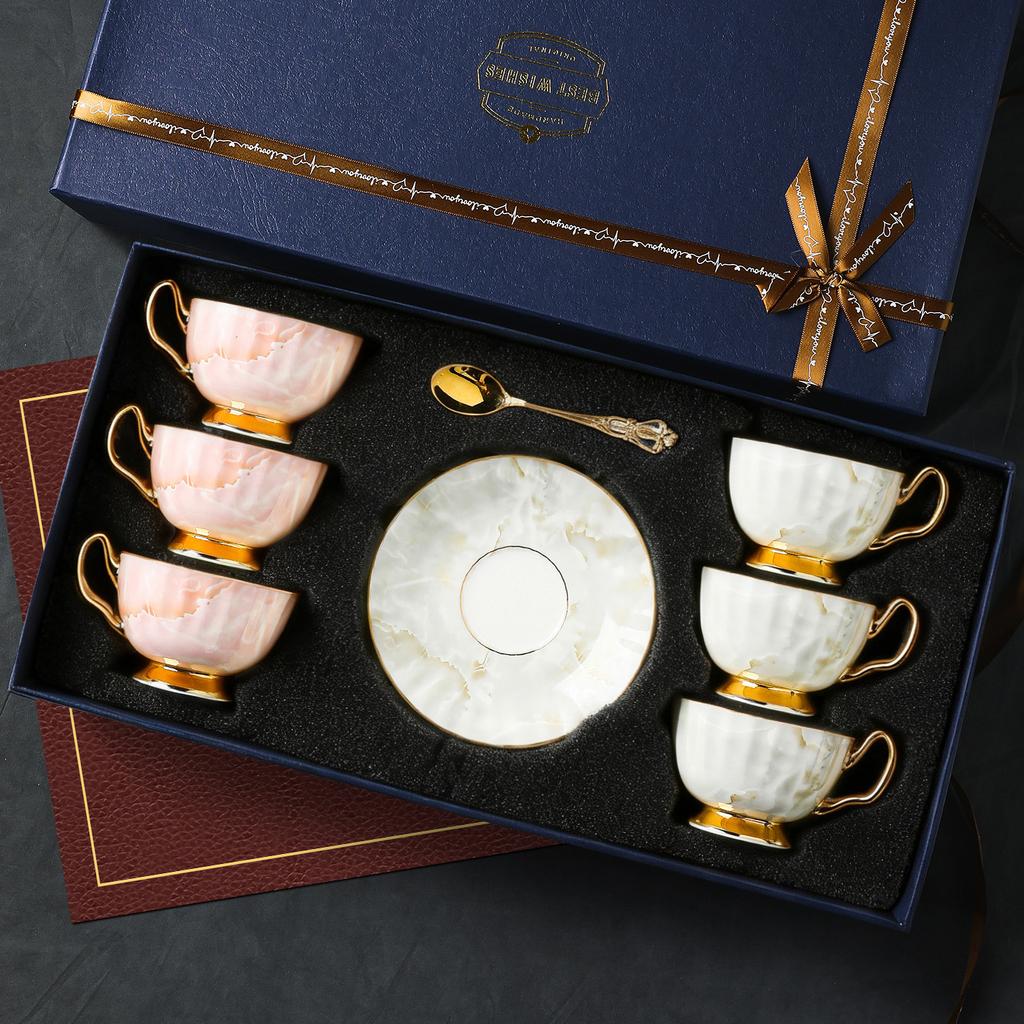 European Bone China Coffee Cup Cup High Value Cup Saucer Gift Water Cup British Afternoon Tea Set Souvenir