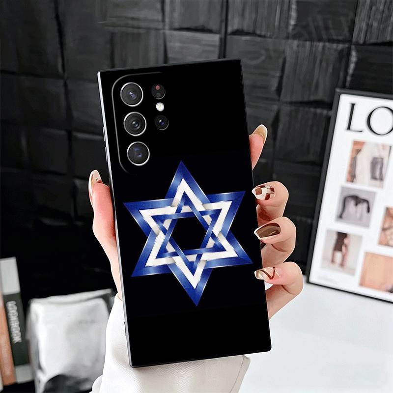 David Jewish Star Symbol Soft Phone Case for Samsung Galaxy S26 S25 Edge S24 Ultra S23 Plus S22 S21 FE S20 Black Cover Back Shel