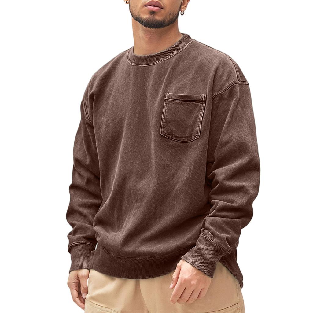 Men's  Trend  Loose  Round Neck  Hoodie  Long Sleeves  Leisure