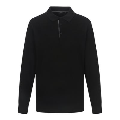 SUPERIOR Men'S Transitional Collared Sweater Black (Idba40139)