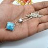 Larimar Necklace, Solid 925 Sterling Silver Necklace, Handmade Necklace, Birthday Gift, Gemstone Necklace, Designer Necklace, Silver Charm Jewlery
