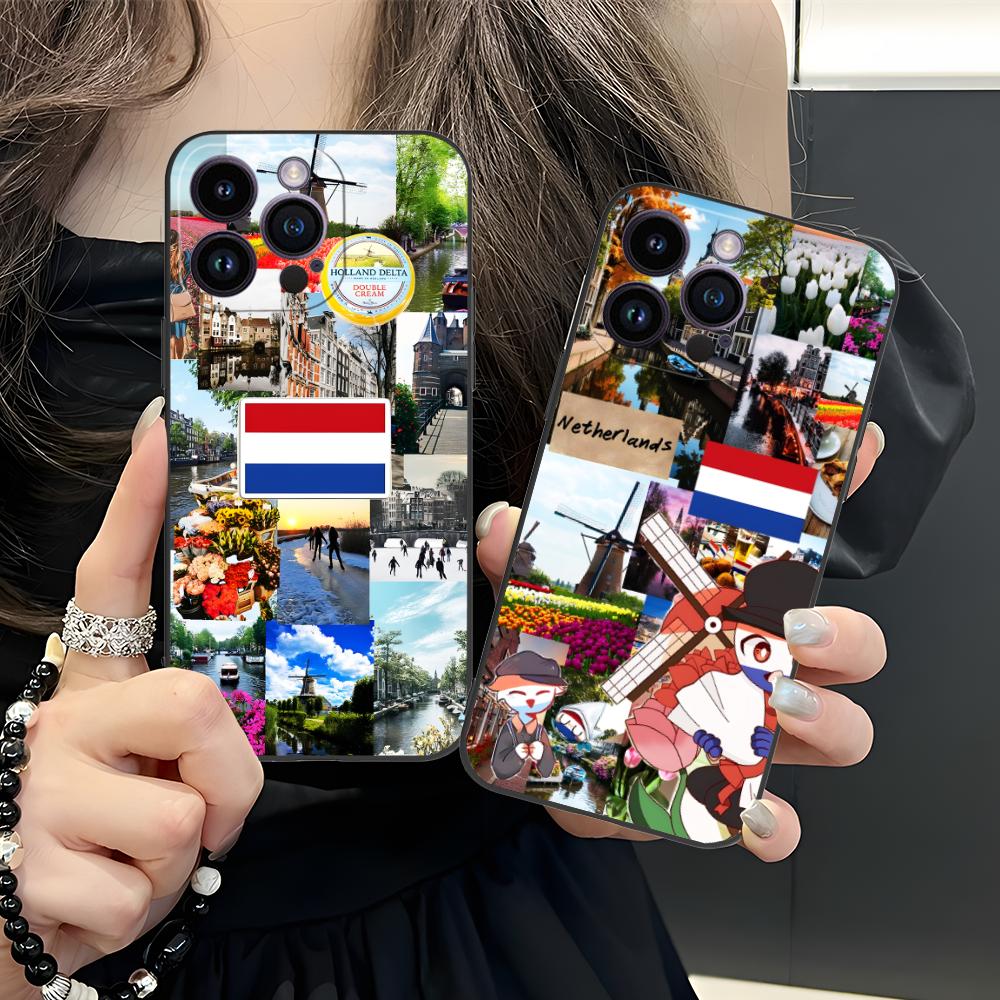 Netherland Dutch Flag Printed Phone Case for iPhone 17 16 15 14 13 12 11 X XR XS 8 7 Air Pro Max Plus Mini Soft TPU Shockproof