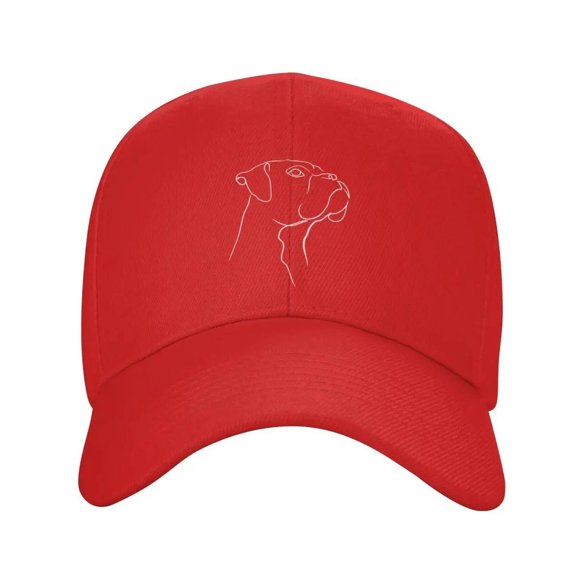 Personalized Boxer Dog Line Art Baseball Cap Hip Hop Women Unisexs Adjustable French Bulldog Pet Dad Hat Spring Snapback Caps Adjustable Cap