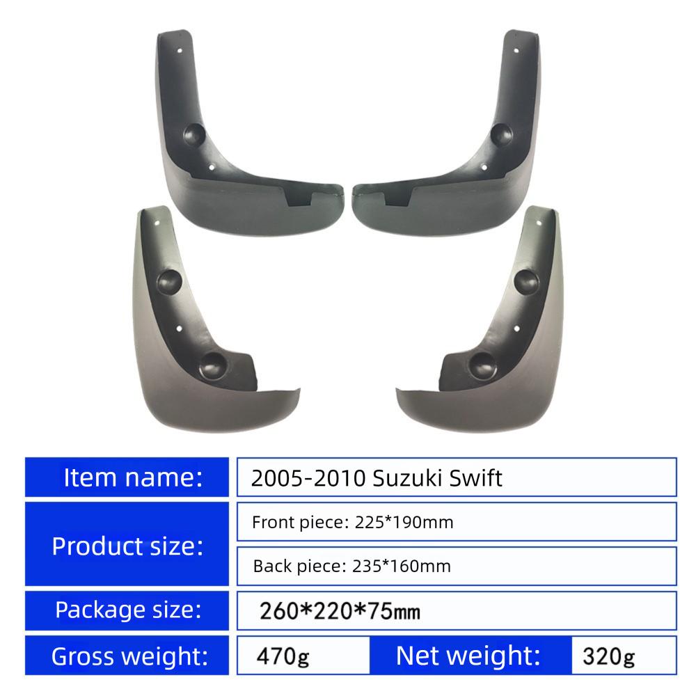 For Suzuki Swift 2005-2010 2006 2007 2008 2009 Car Mudflaps Mud Flaps Splash Guards Mudguards Flap Fender Accessories