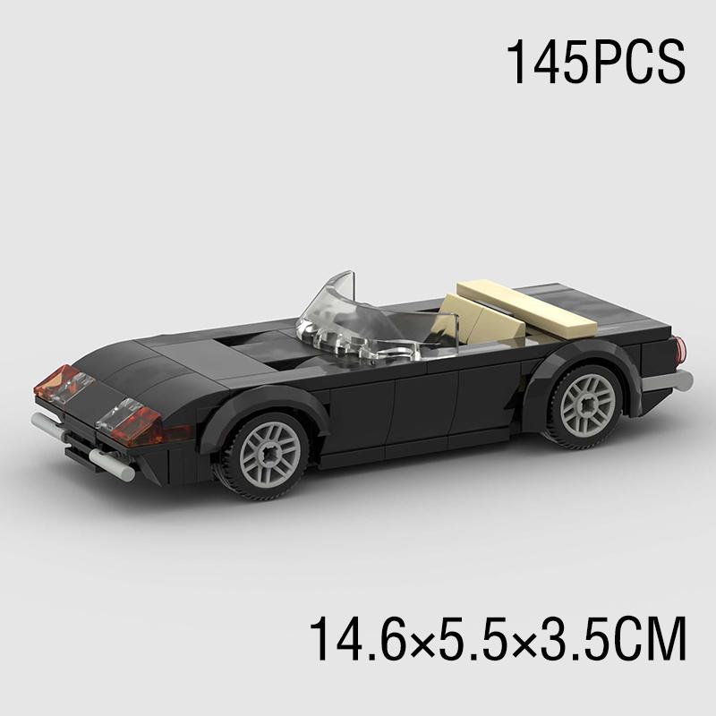 City Speed Convertible MOC Old Car Super Race Vehicle Model Building Block Racing Brick Technical Christmas Gift Rally Sport Toy