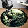 1pc Wolf Moon Office Round Area Rug, Under Office Chairs Bedroom Living Room Home Decor, Room Deco