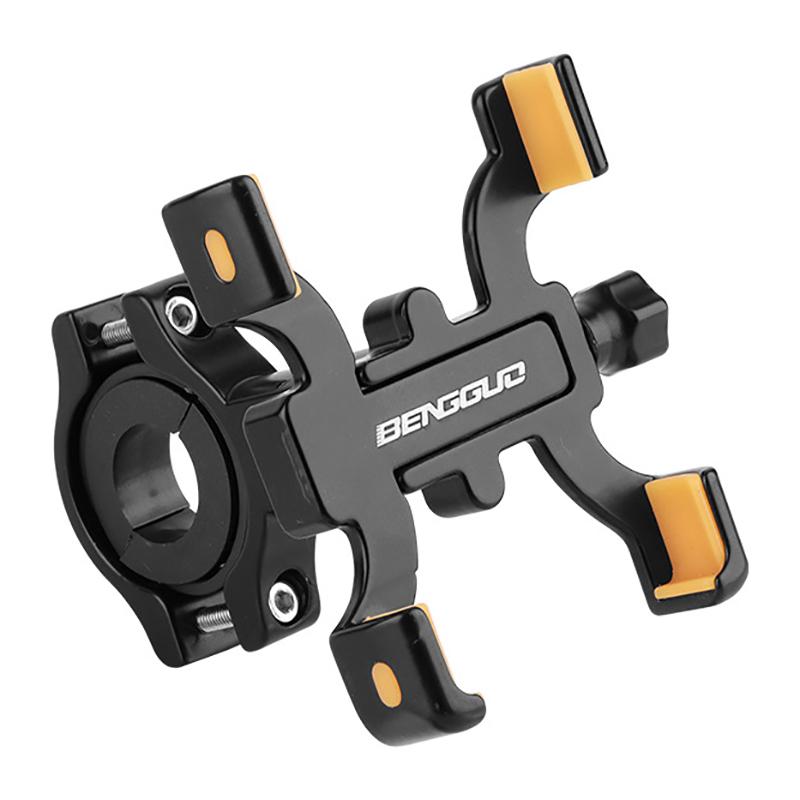 Bicycle Phone Holder Aluminium Alloy Mobile Phone Stand 360 Degrees Rotating Adjustable Handlebar Bracket