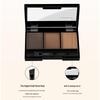 Tri-Color Eyebrow and Nose Shadow Palette with Brushes for Beginners