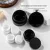Black Light-Blocking Manicure Jars: 40g & 12g Nail Gel Dispensing and Storage Containers