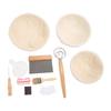 Bread Proofing Basket 20CM 22.5CM 25CM with Bread Cutter Carving Knife Round Rattan Bread Baking