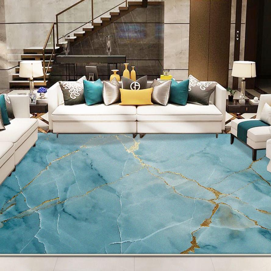 Marble Style Rugs for Living Room Easy Clean Abstract Decoration Carpet Non-slip Sofa Area Floor Mat Bedroom Cloakroom Door Mats