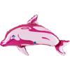Folienballon Delfin, Rosa - 86cm, Grabo