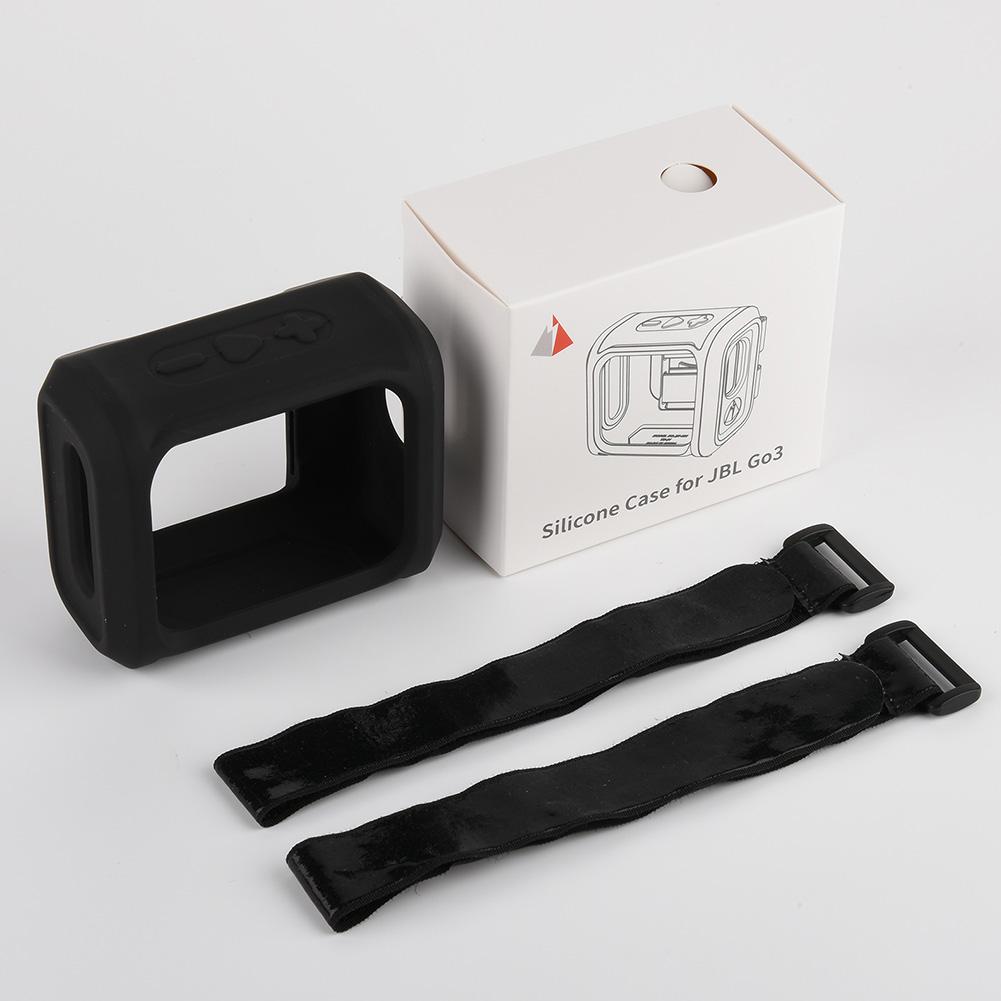 Silicone Case Protective Cover Speaker Case with Removable Strap Anti-fall Speaker Case for JBL GO 3 GO3 Bluetooth Speaker