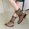 Fashion Retro Frosted Boots for Women Autumn Fashion Round Head Slip On Low Heeled Short Botas Suede Temperament Elegant Women's Shoes