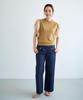Le Coeur Blanc Tulle Sleeve Knit 3037020803 Size 38 Beige