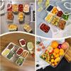 Snack Container Box Leakproof Food Storage Container Box With 8 Compartments Portable Tray With Lid Handle Organizer For Picnics