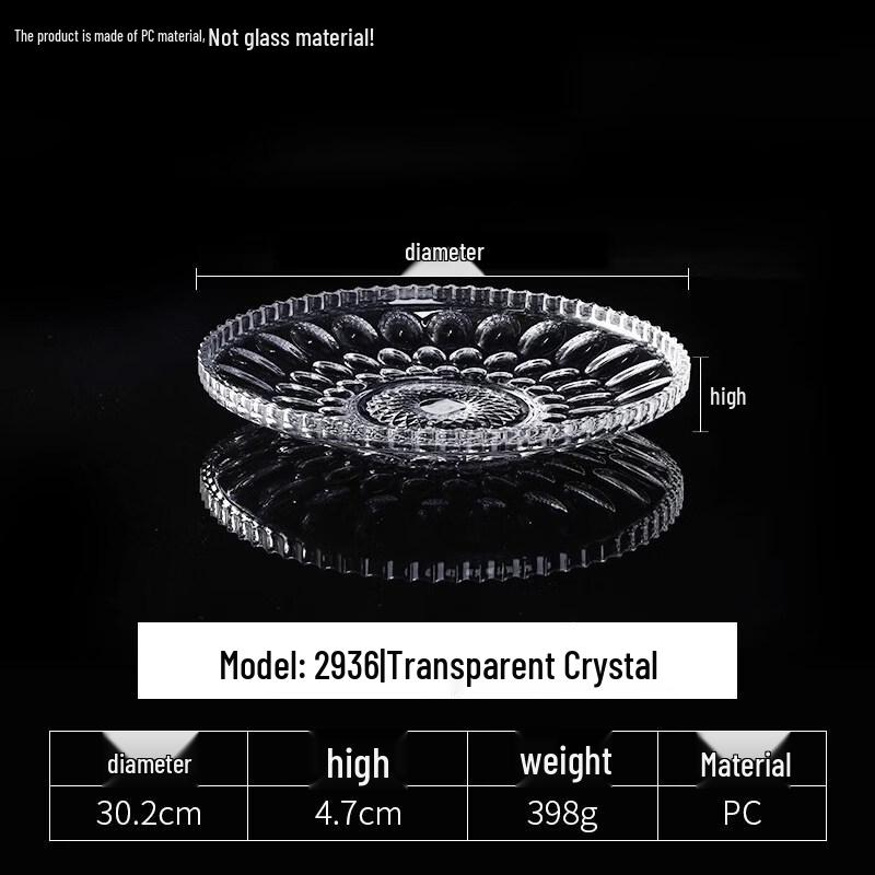Transparent PC Acrylic Serving Plate