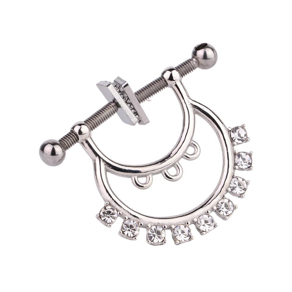 QKKQ New Stainless Steel Nipple Clamps Bondage Adult Sex Toys Noble Style Steel Clip Suitable for Adult Men and Women