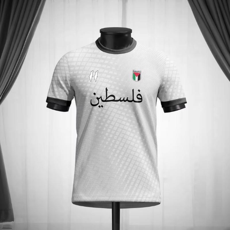 Mode Palästina Flagge Fußball T-Shirts Trend Sommer Kurzarm Nationalemblem 3D-gedruckte Sport-T-Shirts Lose Atmungsaktive Oberteile