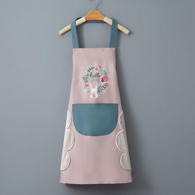 Waterproof & Oil-Proof PVC Logo Apron with Waistband for Kitchen and Catering