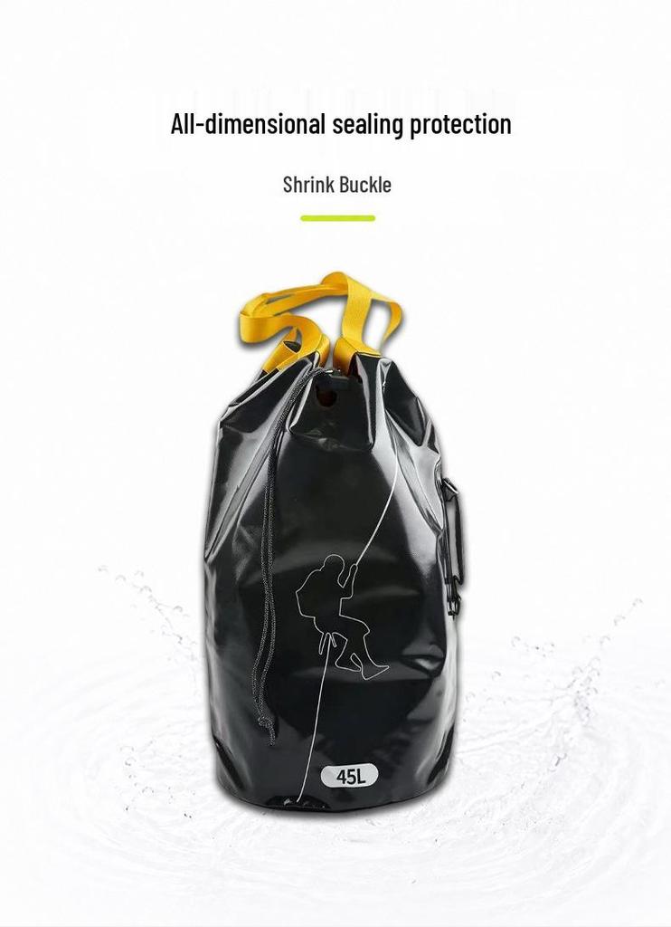 Outdoor Adventure Rope Bag for Rock Climbing, Caving, and Rappelling - Wear-Resistant Double Shoulder Backpack for Professional Rescue Equipment.