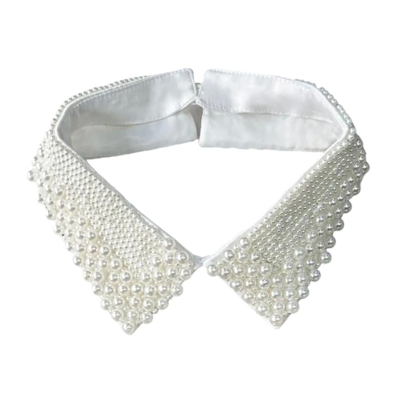 Detachable Lapel Collar False Elaborate Girls Collar Accessory Jeweled Collar Ancient Art Decorative False Shawl