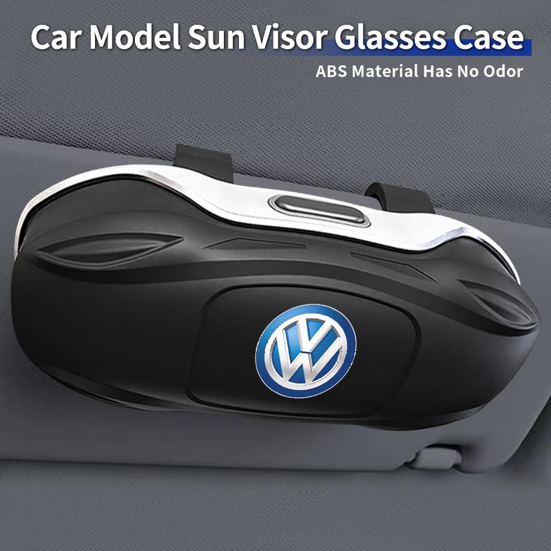 Ear1 Car Glasses Case Sunglasses Storage Box Auto Interior Accessories For Volkswagen VW Tiguan CC Jetta Polo Golf Passat Scirocco
