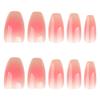 Xiaohongshu Simple Blush Press-On Short Ballet Nails for Autumn/Winter