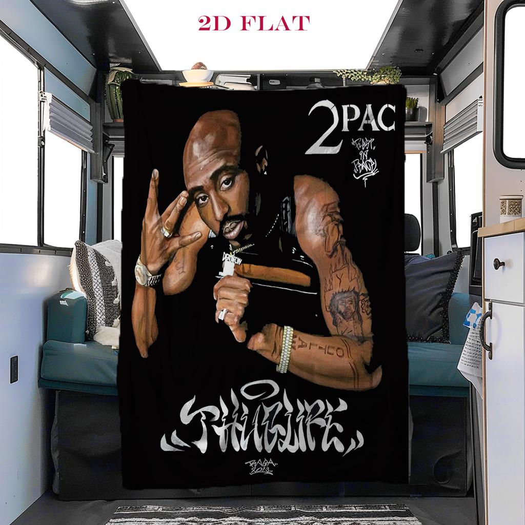 Urban Art Hip-Hop Legacy Blanket Suitable for All Seasons Camping Trip Office Rest Blanket Air Conditioning Blanket Nap Blanket